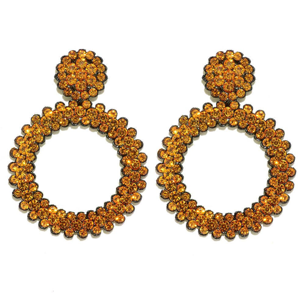 Vivelya | Women's Colorful Rhinestone Stud Earrings | Colorful