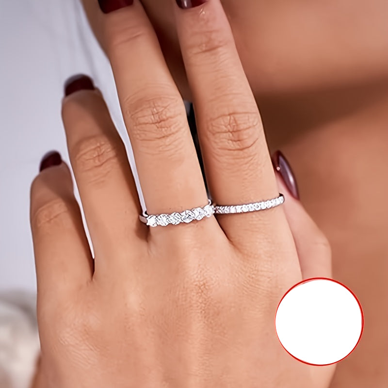 Alivya | Ladies classic engagement ring with zirconia | Silver