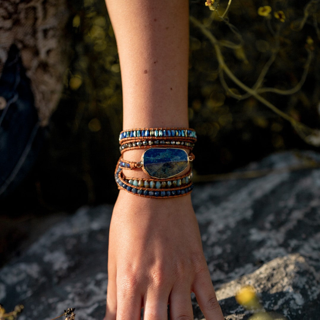 Lunavera | Women's Spiritual Wrap Bracelet | Blue