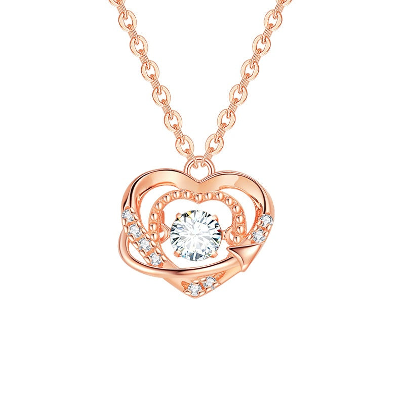 Sophia - Heart-shaped necklace with rhinestones