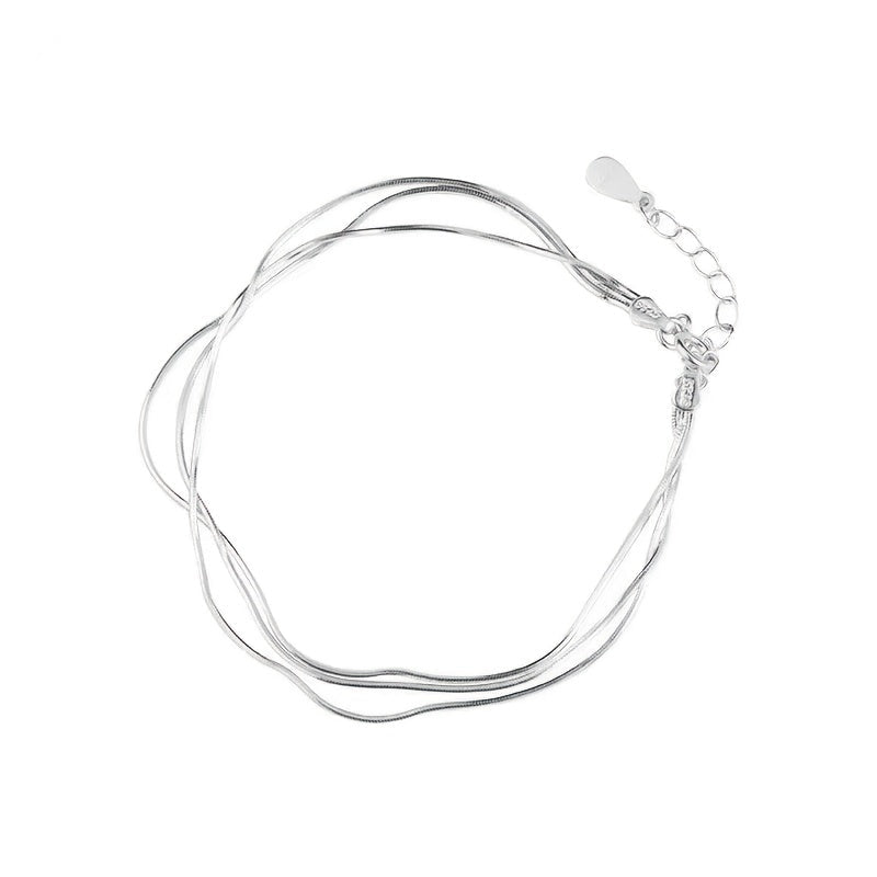 Selina | Ladies triple link bracelet with elegant look | Silver