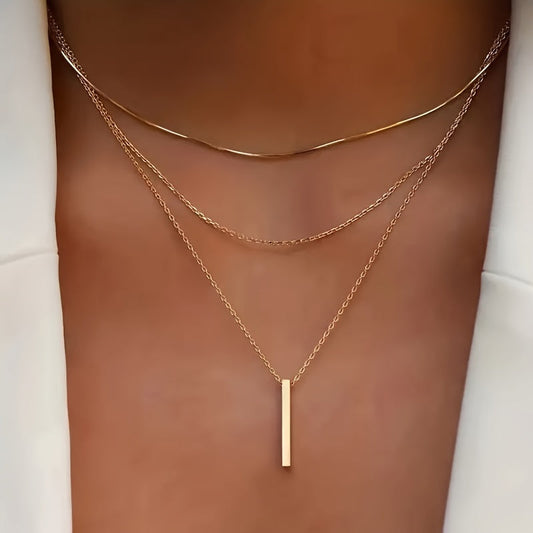 Serelina | Women's Minimalist Multi-Layer Necklace | Gold