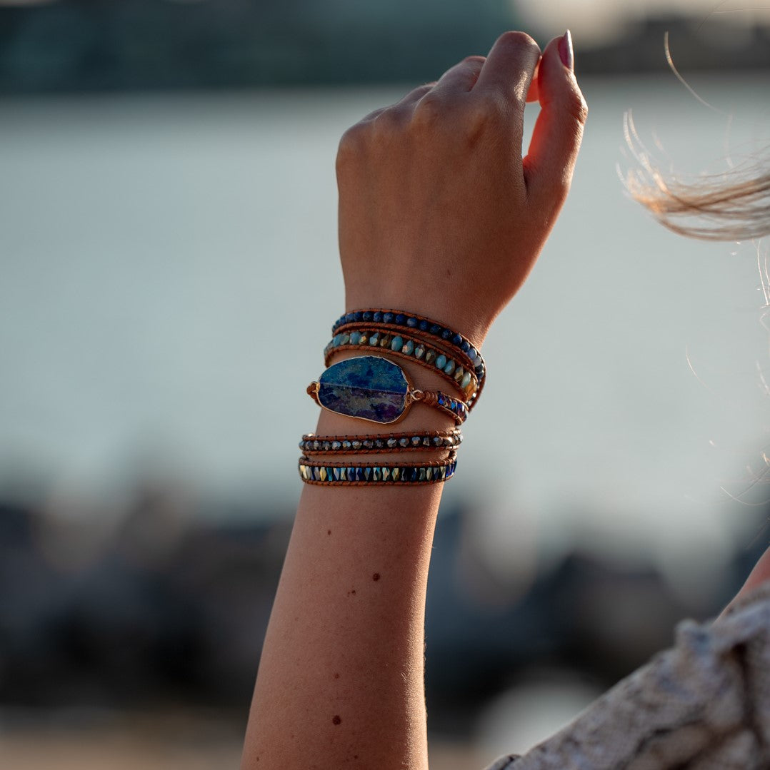 Lunavera | Women's Spiritual Wrap Bracelet | Blue