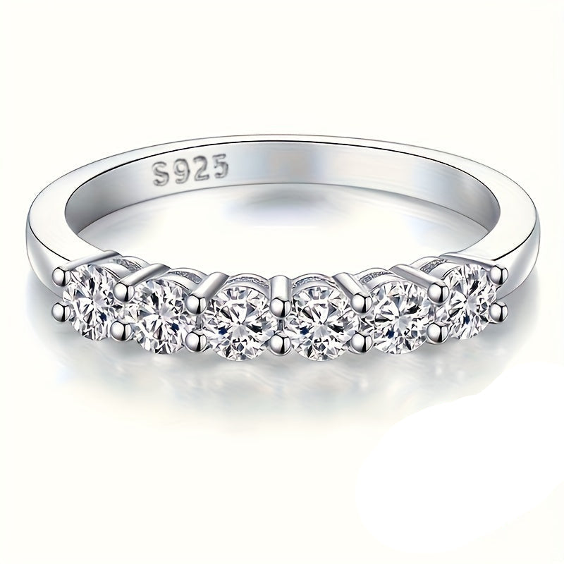Alivya | Ladies classic engagement ring with zirconia | Silver