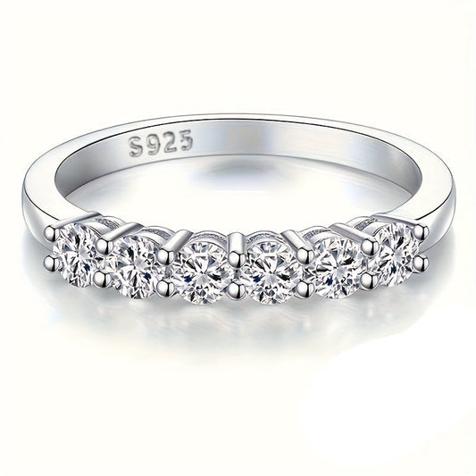 Alivya | Ladies classic engagement ring with zirconia | Silver