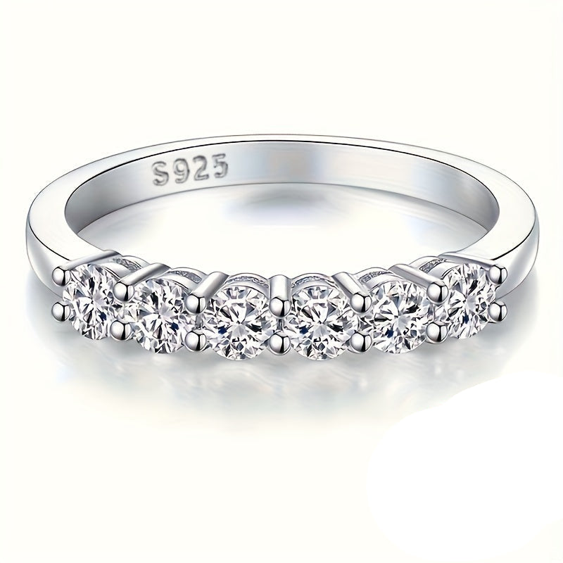 Alivya | Ladies classic engagement ring with zirconia | Silver