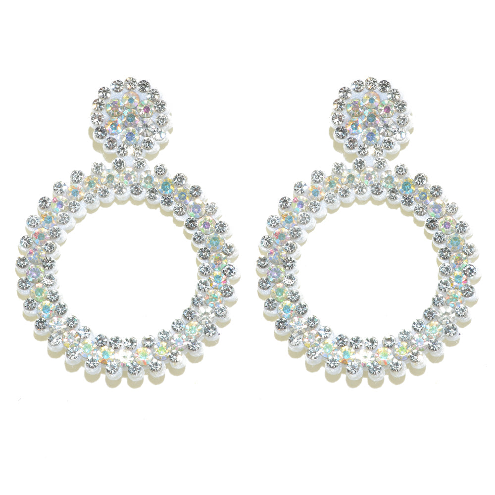 Vivelya | Women's Colorful Rhinestone Stud Earrings | Colorful
