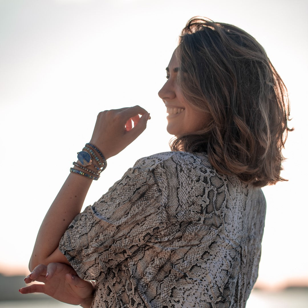 Lunavera | Women's Spiritual Wrap Bracelet | Blue