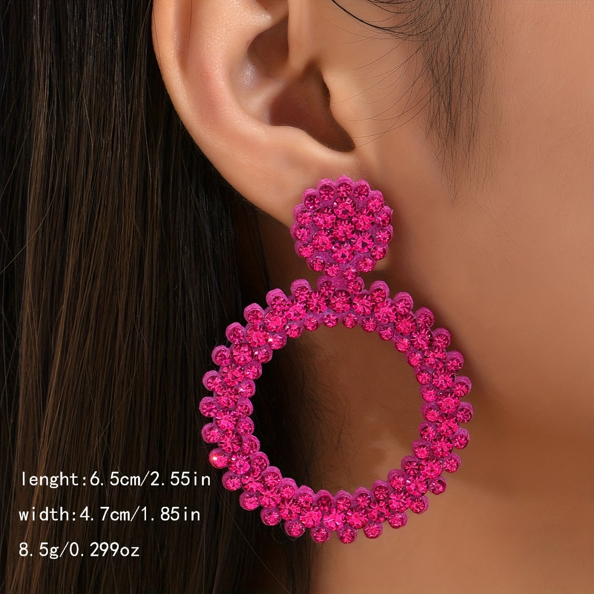 Vivelya | Women's Colorful Rhinestone Stud Earrings | Colorful