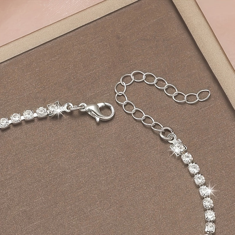 Lunivelle | Women's Sparkling Butterfly Bracelet with Rhinestones | Silver