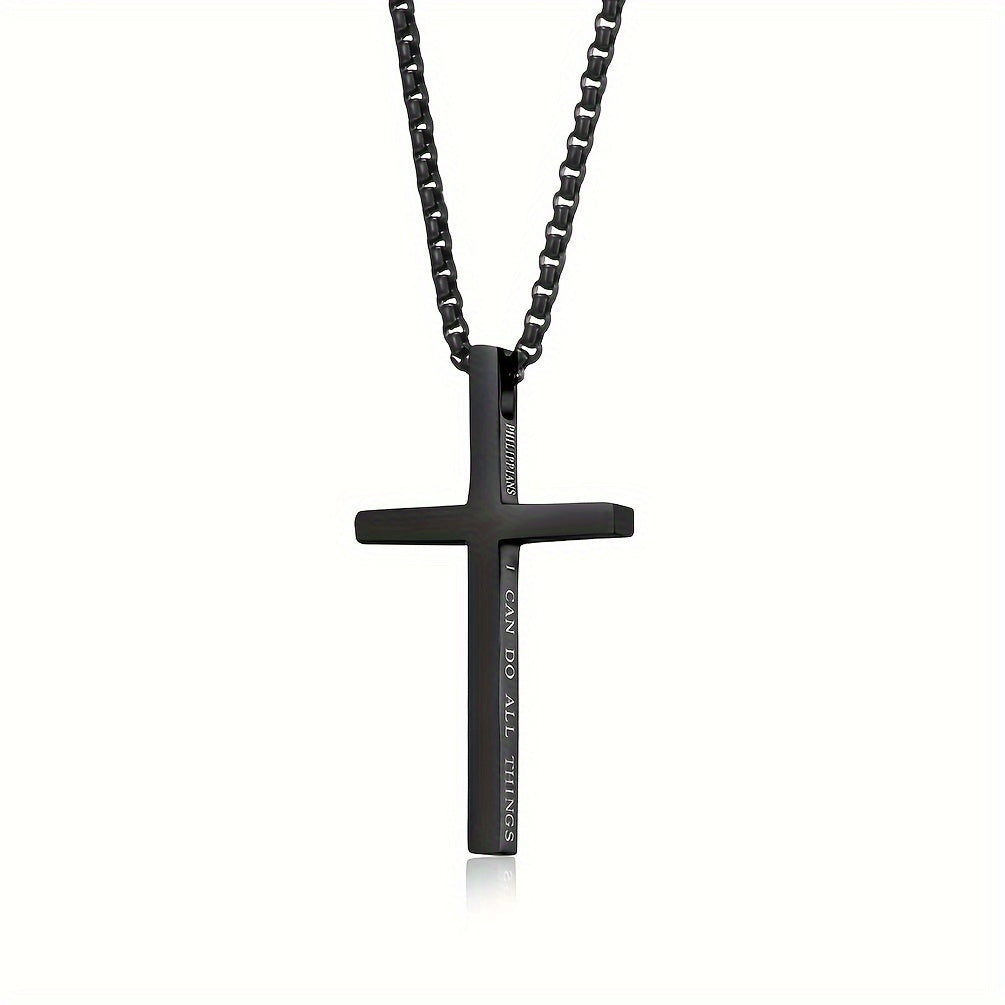 Cravello | Unisex Minimalist Cross Pendant Necklace | Silver