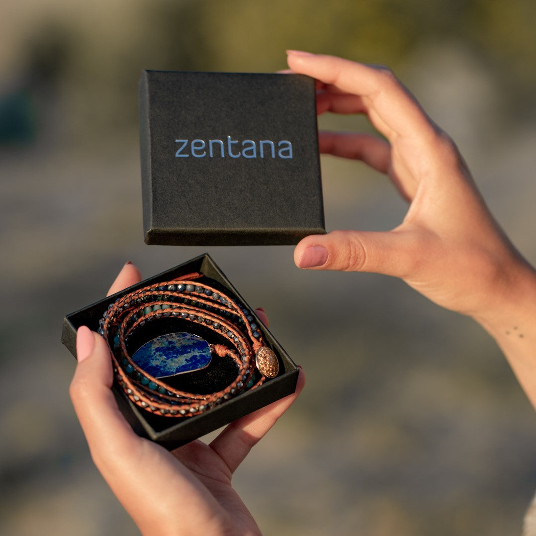 Lunavera | Women's Spiritual Wrap Bracelet | Blue