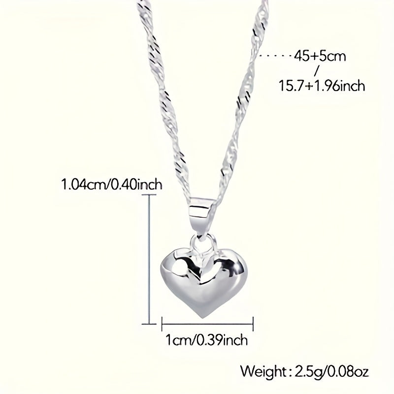 Celiora | Women's Fashionable Heart Necklace | Silver