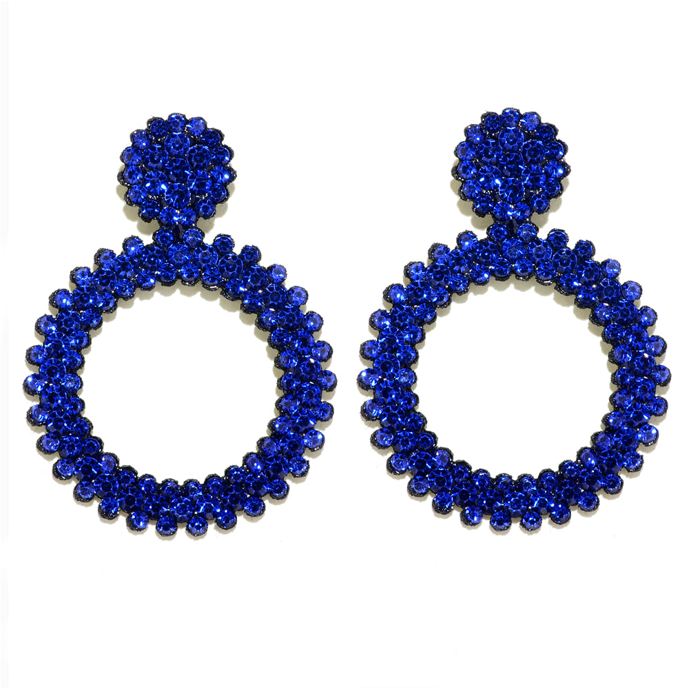 Vivelya | Women's Colorful Rhinestone Stud Earrings | Colorful