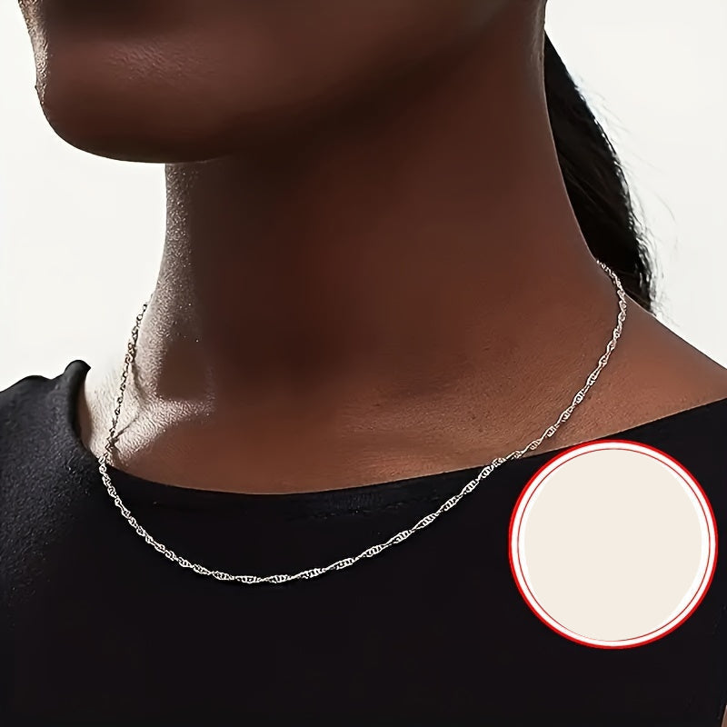 Mireva | Ladies elegant water wave necklace | Silver