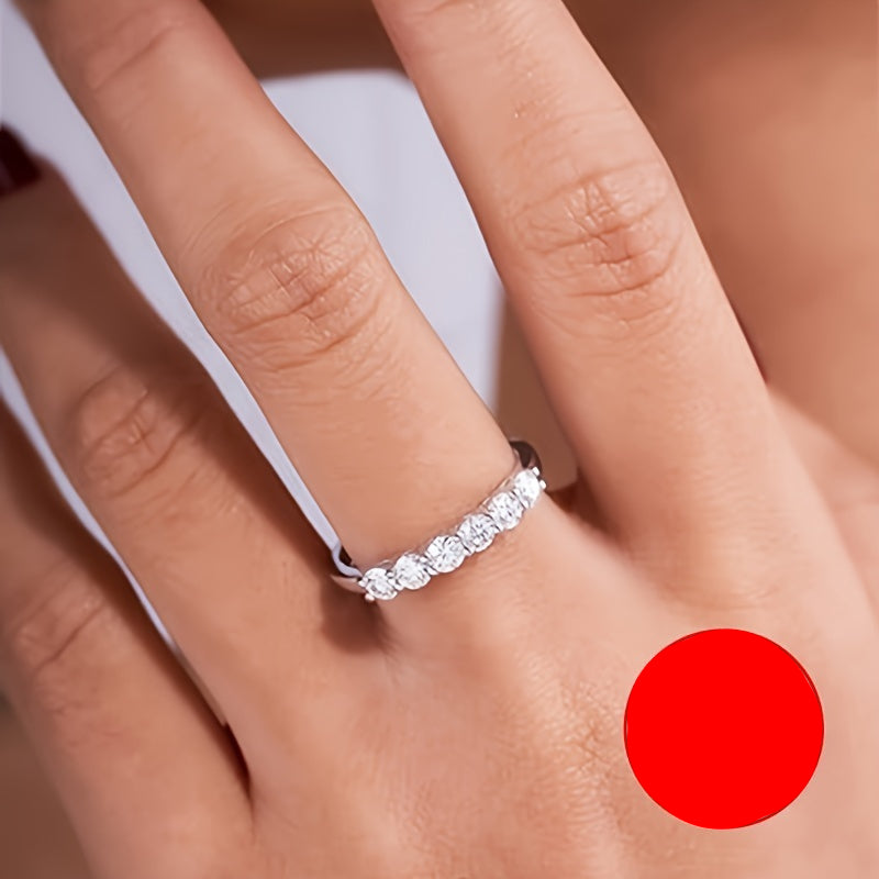Alivya | Ladies classic engagement ring with zirconia | Silver