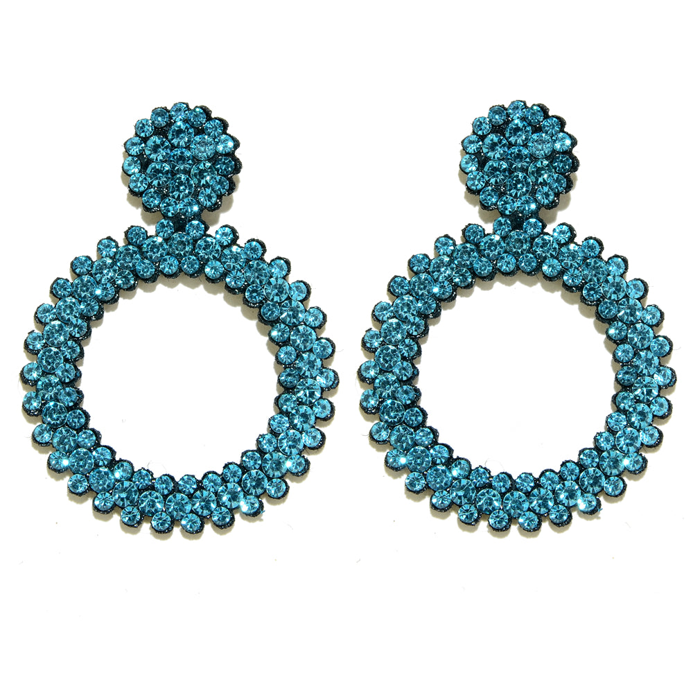 Vivelya | Women's Colorful Rhinestone Stud Earrings | Colorful
