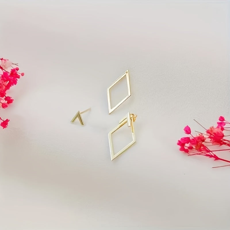 Yalina | Women's Elegant Cut Out Stud Earrings | Gold Yellow