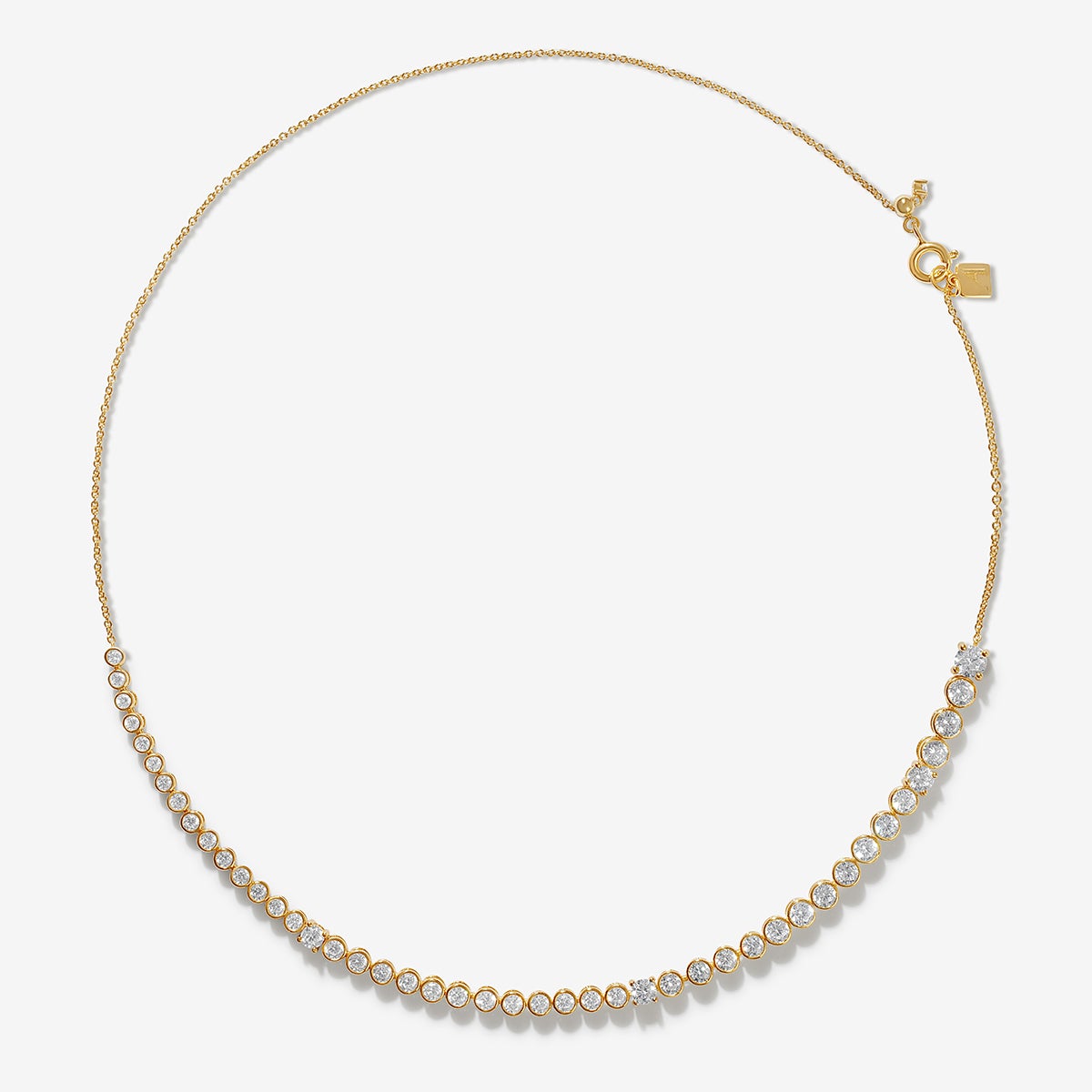 Ava - Gold Necklace with Rhinestones for Women
