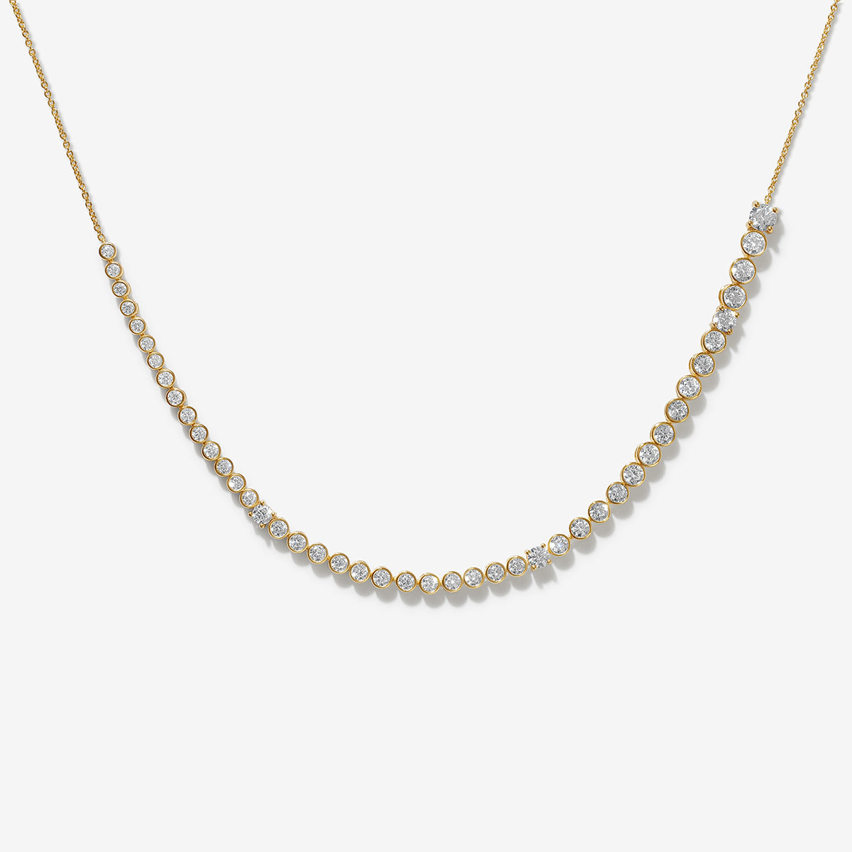 Ava - Gold Necklace with Rhinestones for Women