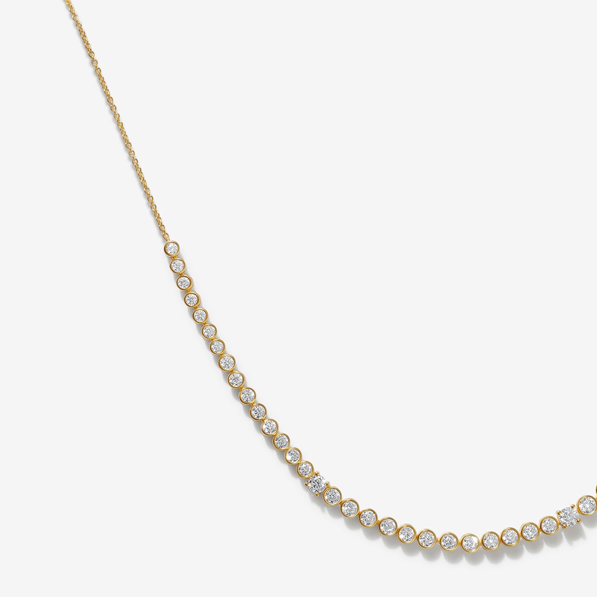 Ava - Gold Necklace with Rhinestones for Women