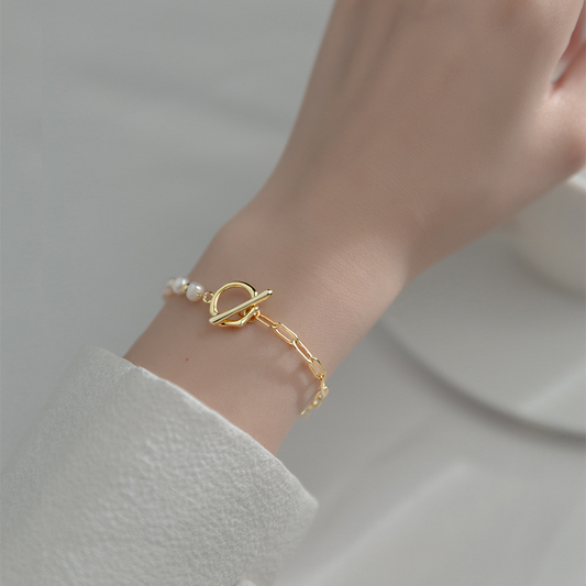 Lumina Grace | Pearl Link Bracelet | Timeless Luxury