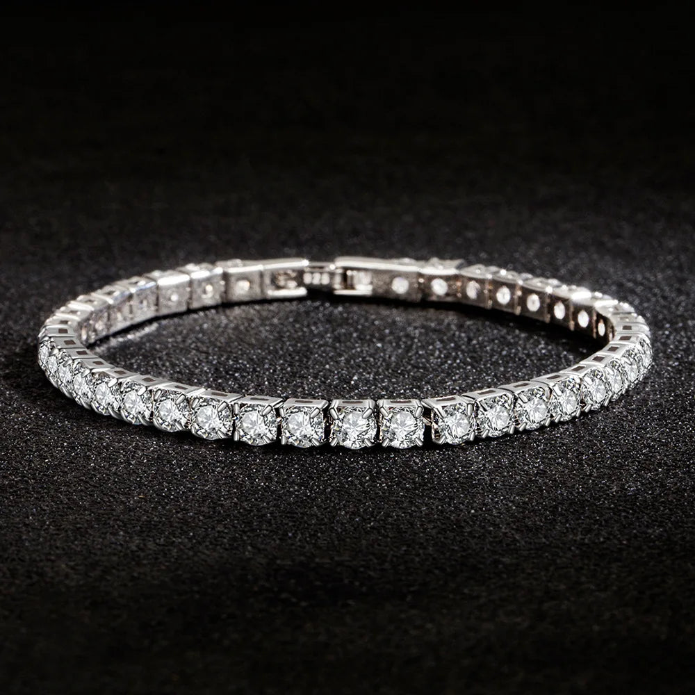 Lunessa | Women's tennis bracelet with zirconia charm | Silver