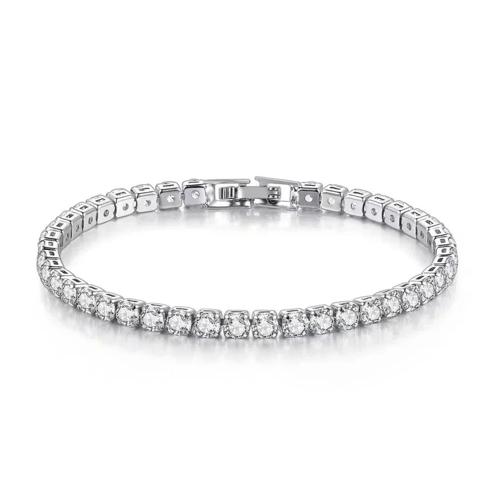 Lunessa | Women's tennis bracelet with zirconia charm | Silver