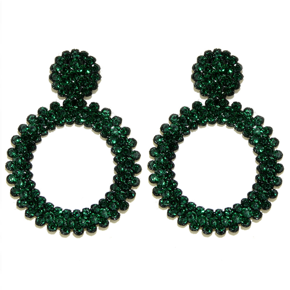 Vivelya | Women's Colorful Rhinestone Stud Earrings | Colorful