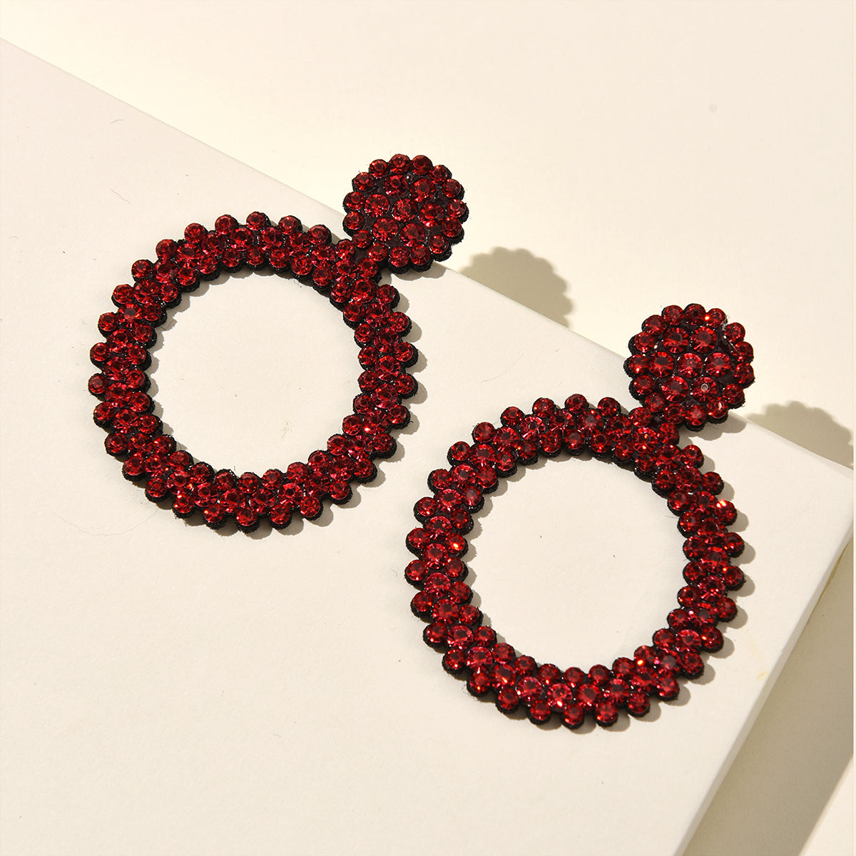Vivelya | Women's Colorful Rhinestone Stud Earrings | Colorful