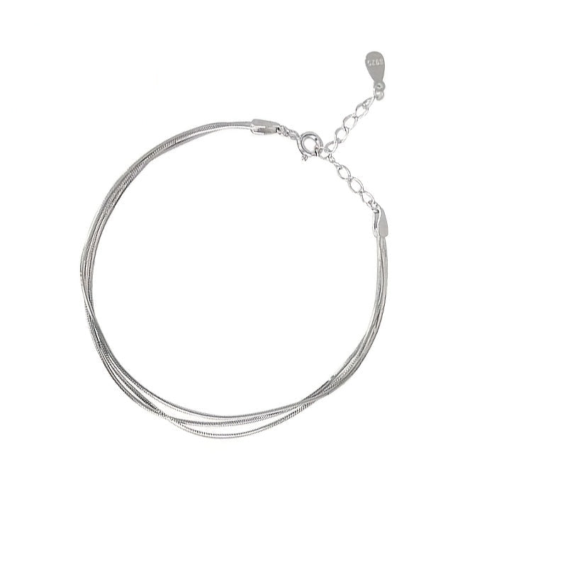Selina | Ladies triple link bracelet with elegant look | Silver
