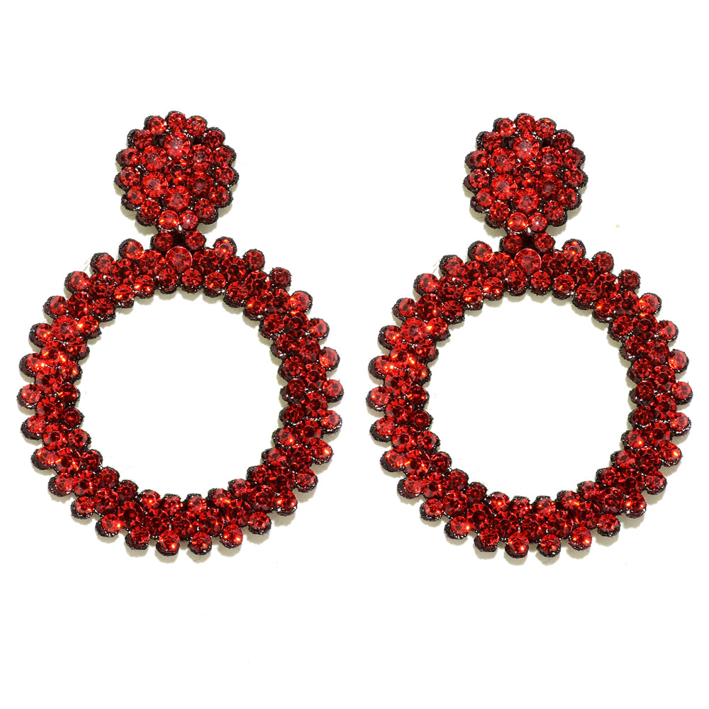 Vivelya | Women's Colorful Rhinestone Stud Earrings | Colorful