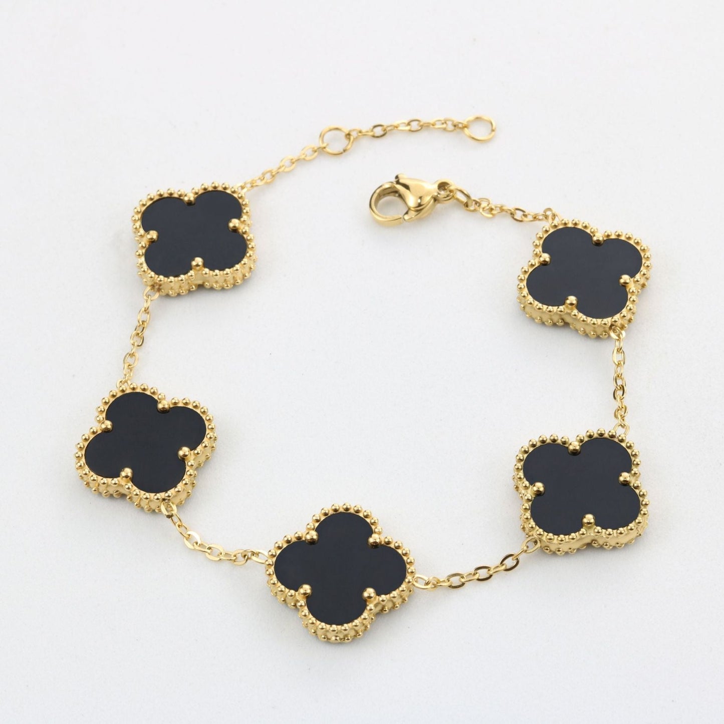 Aurelia | Luxury ladies clover bracelet | Black