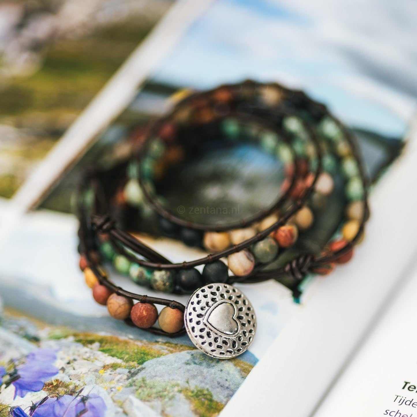 Aureova | Women's Spiritual Wrap Bracelet | Silver