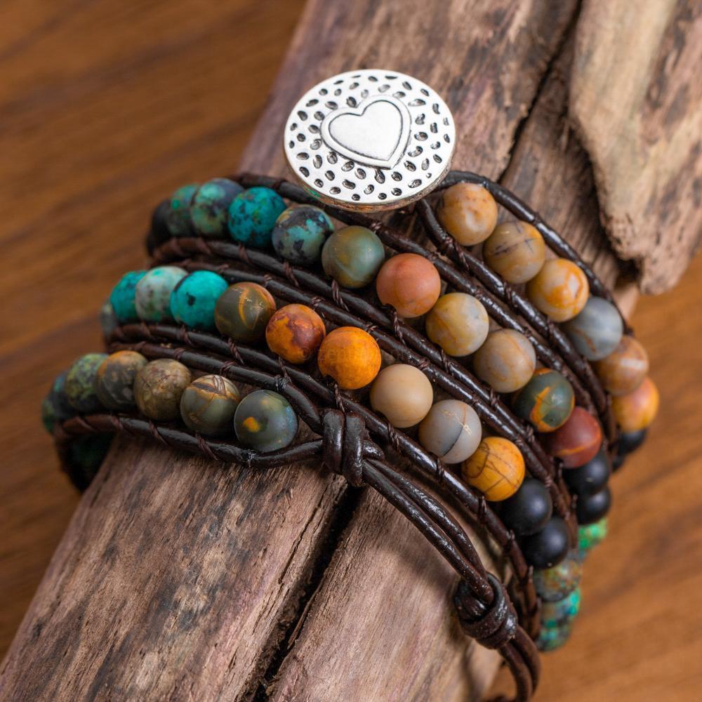 Aureova | Women's Spiritual Wrap Bracelet | Silver
