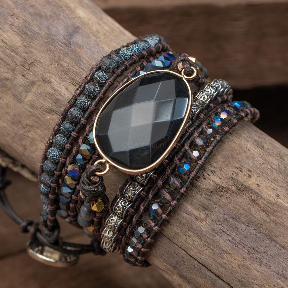 Obseron | Unisex Power Wrap Bracelet | Black