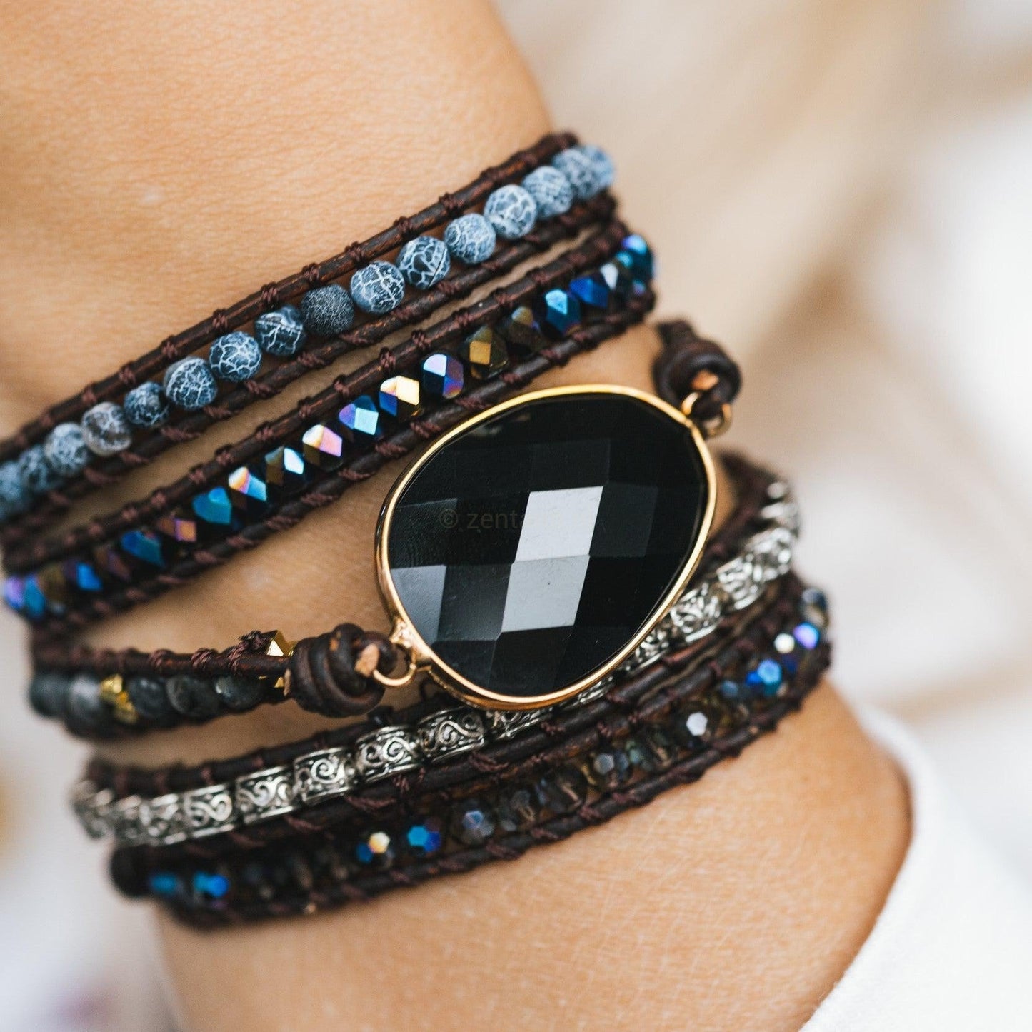 Obseron | Unisex Power Wrap Bracelet | Black
