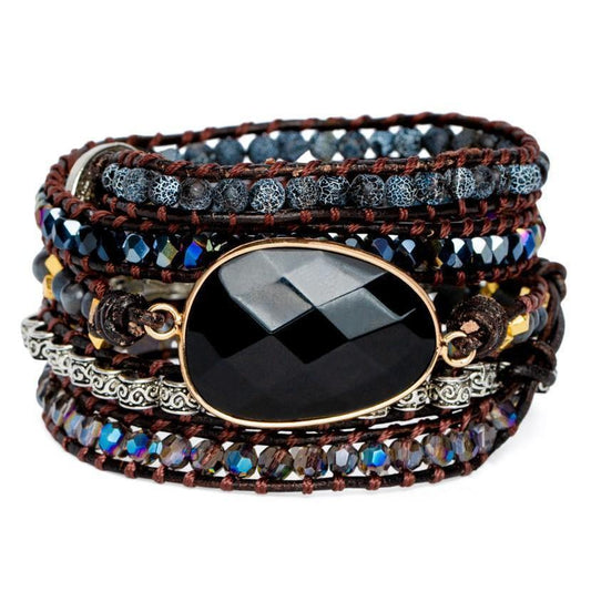 Obseron | Unisex Power Wrap Bracelet | Black